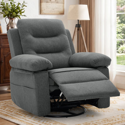 Recliner Chair,360° Swivel Recliner with Massage and Heat,Rocker Recliner Chair With Side Pockets for Living Room