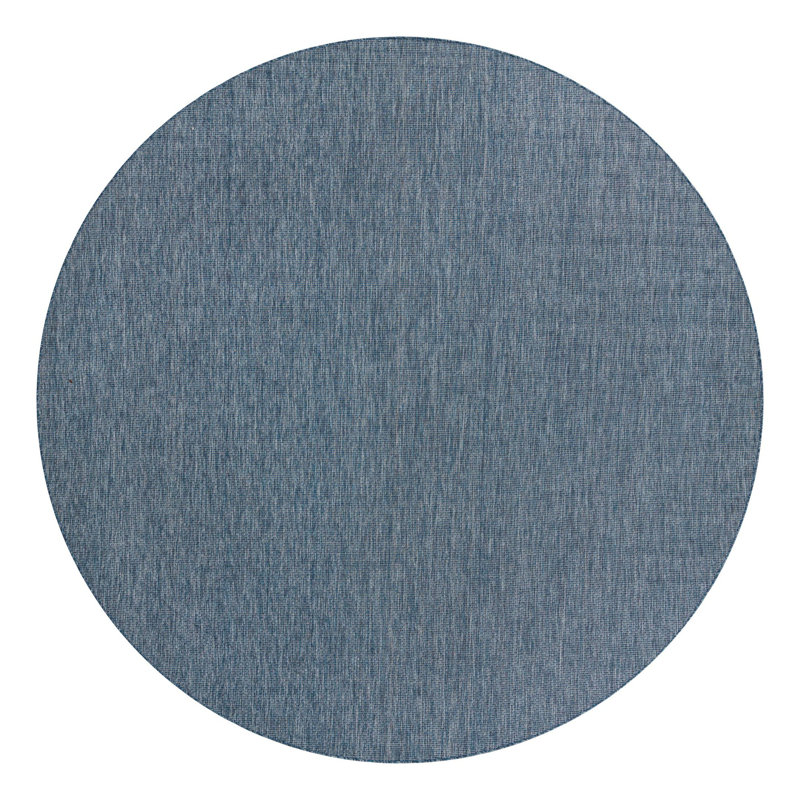 Avaughn Indoor/Outdoor Area Rug, Round 13', Blue