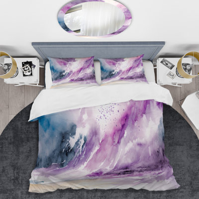 Ensemble de housse de couette en microfibre / polyester Violet Storm At The Horizon II