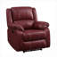 Fauteuil berçant inclinable et coulissant en cuir synthétique Living Flow