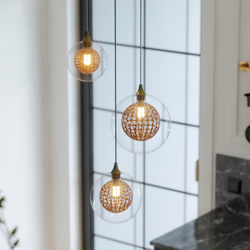 Reflection Breeze 3 - Light LED Pendant, Amber, Black