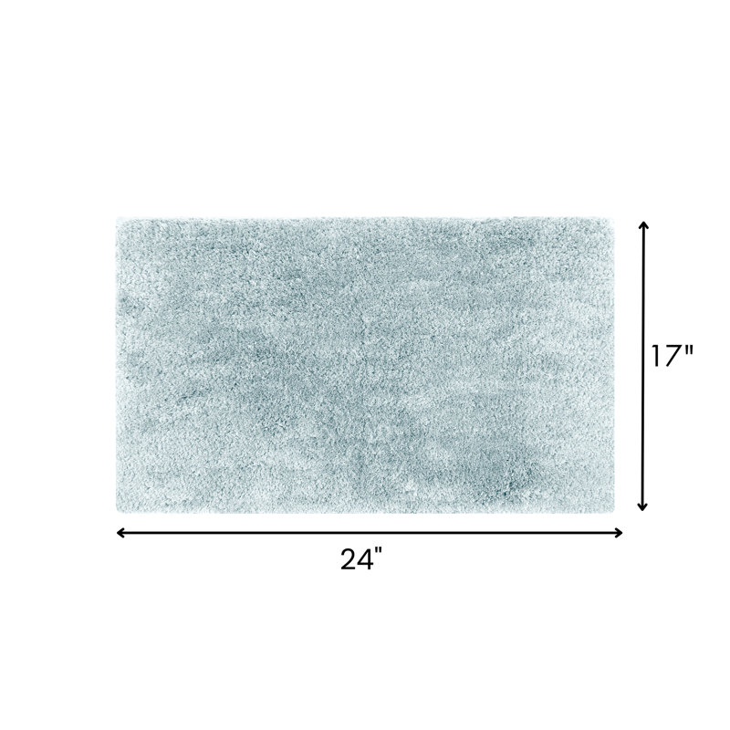 Tapis pour salle de bain 100% polyester 2100 GSM, envers antidérapant TPR de 17 po x 24 po de la collection Better Trends Haven, bleu, moelleux, absorbant et à séchage rapide