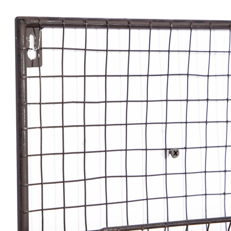 Kieran Metal Wall Organizer with Wall Baskets