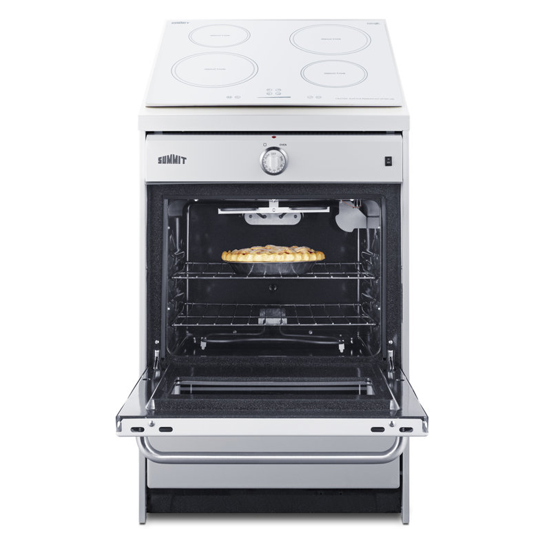 Summit Appliance 24" Wide White Induction Range, White