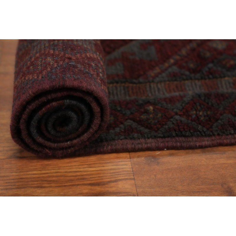 Tapis de couloir unique en laine 8 pi 5 po x 1 pi 11 po gris et gris anthracite