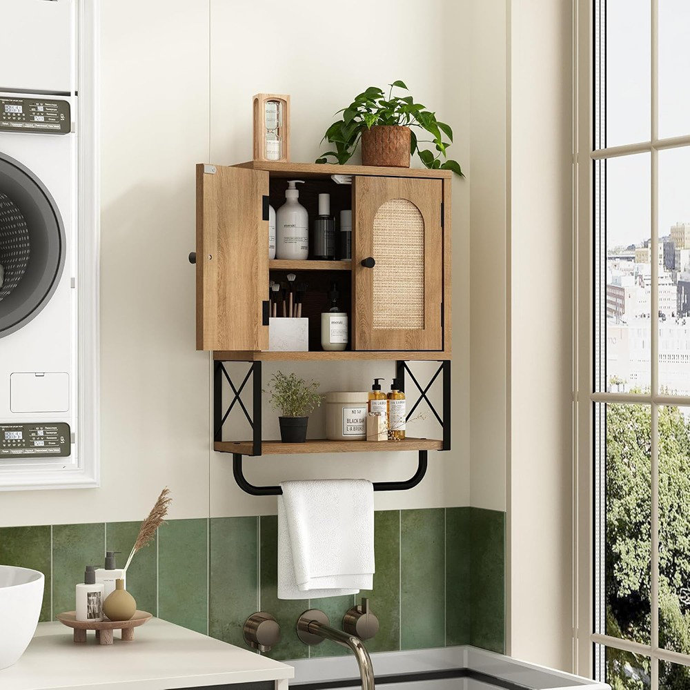 Gracie Oaks Bathroom Wall Cabinet, Boho Over The Toilet Stora... | Wayfair