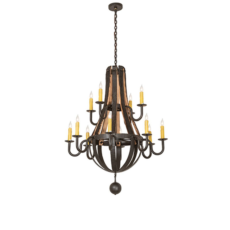 Barrel Stave 12 - Light Chandelier