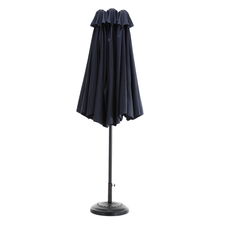 Parasol de piscine double face - Effet d'ombrage puissant pour la pelouse extérieure, Marine