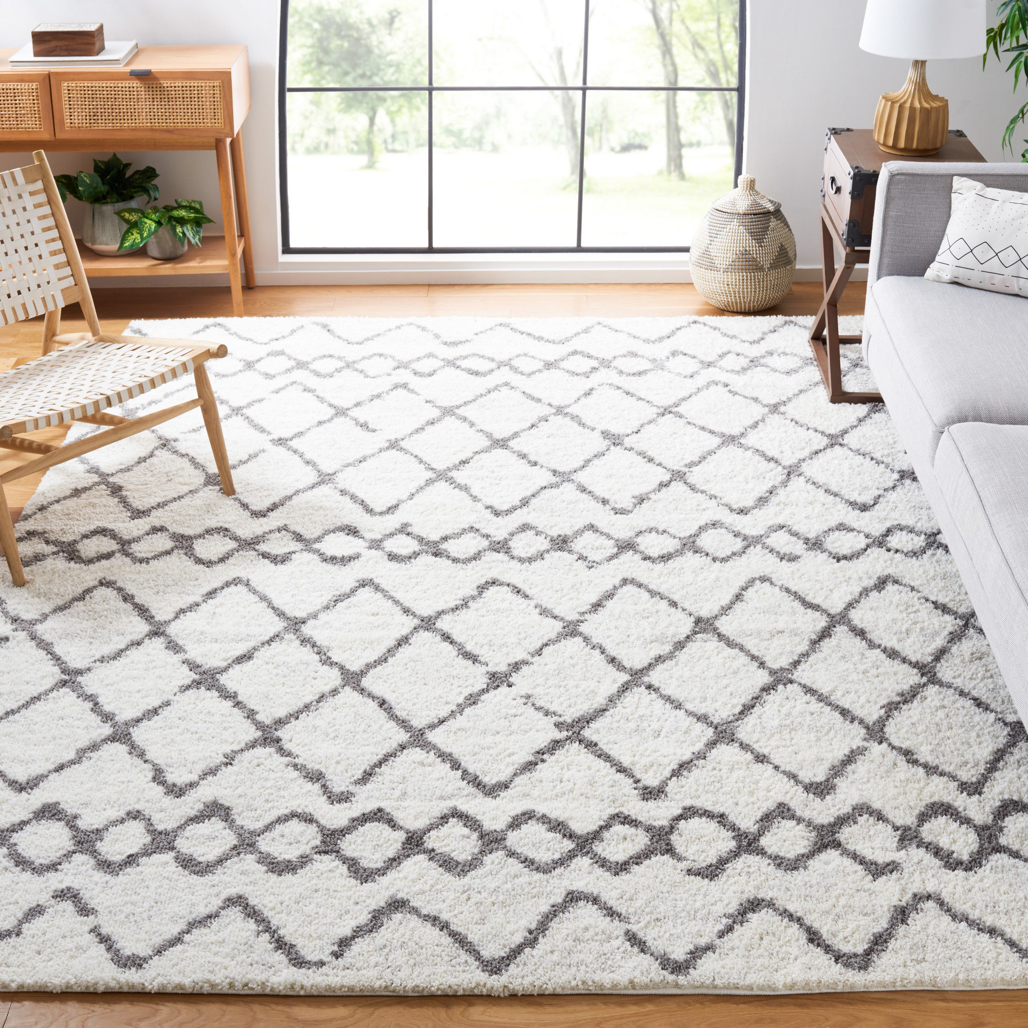 Union Rustic Gokey Geometric Ivory Area Rug - Wayfair Canada