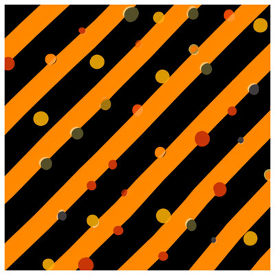 Tapisserie murale rayures orange