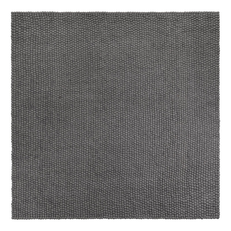Tapis gris en laine Gregorey, Carré 10pi