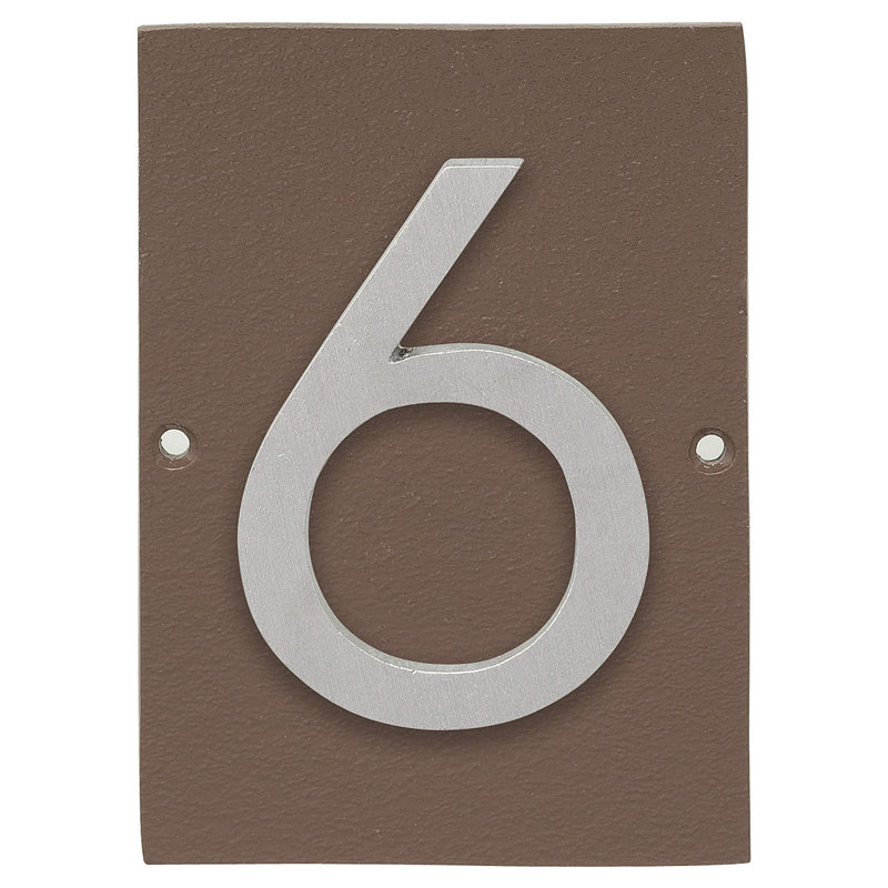 Plaque murale rectangulaire, Sable / aluminium brossé, Oui