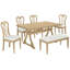 Ensemble de table de salle à manger à tréteaux 6 pièces avec chaises rembourrées et banc de salle à manger Retro-1274759292-1274759293-1274759295