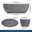 63'' Terrazzo Freestanding Solid Surface Outdoor Soaking Stone Bathtub Concrete
