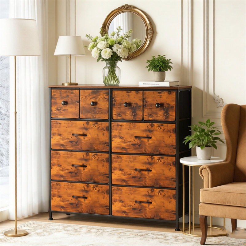 Commode 10 tiroirs en tissu