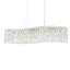 Sarella 7 Light 33in Linear Chandelier in Polished Stainless Steel with Clear Radiance Crystals-619859448-619859446