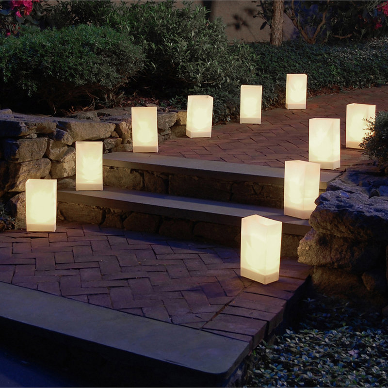 Plastic Luminaria Lanterns - 100 Count, White