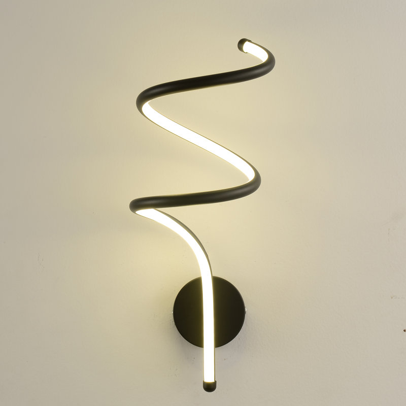 Gualterio Aluminum Modern LED Spiral-Shape Wall Light