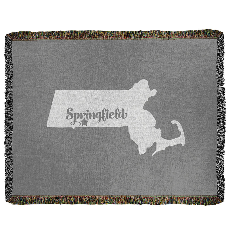 Jeté en coton tissé springfield massachusetts, Gris, l 50 po x L 60 po