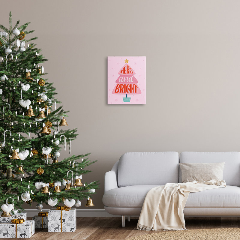 Merry & Bright, Toile tendue, H 20 po x l 16 po x P 1,5 po