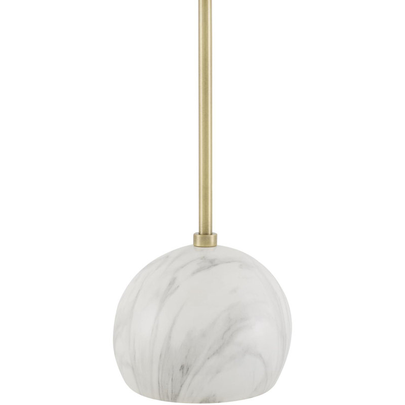 Almanza Table Lamp, White, White