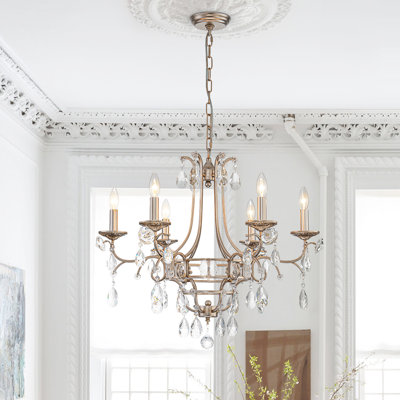 6 - Light Empire Candle Style Crystal Classic / Traditional Chandelier