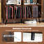 Record Player Stand with Charging Station Open Shelves & Compartments Raised Legs Brown