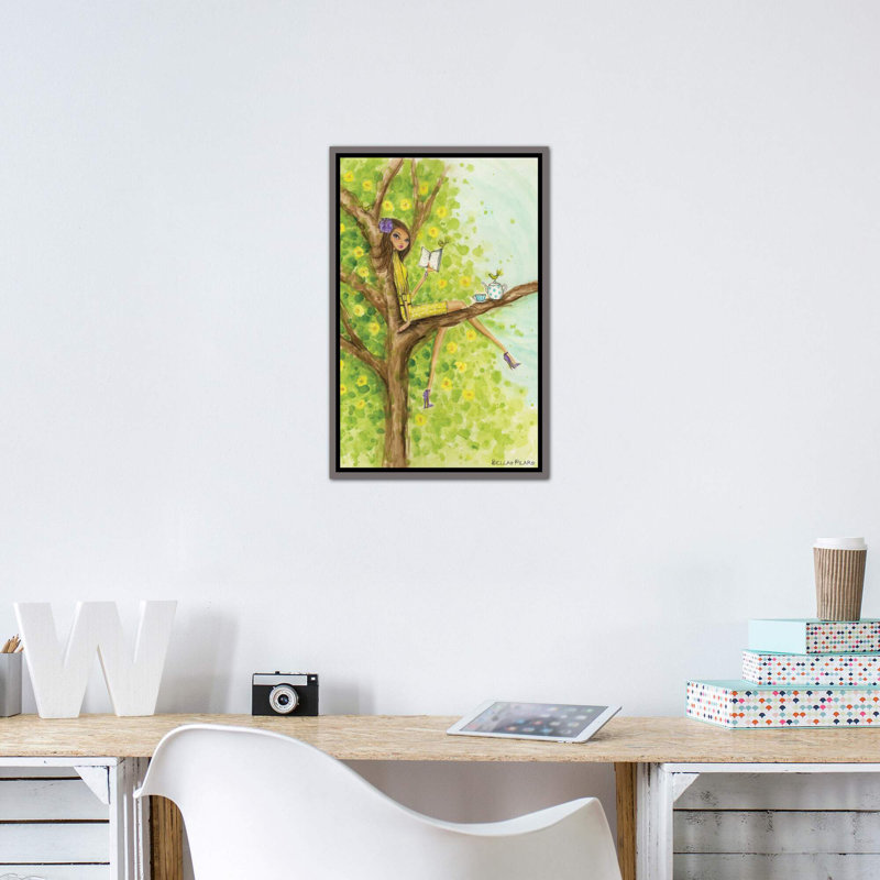 Printemps à Summerside # 3, art, Toile encadrée de bois rustique foncé, H 40 po x l 26 po x P 1,5 po