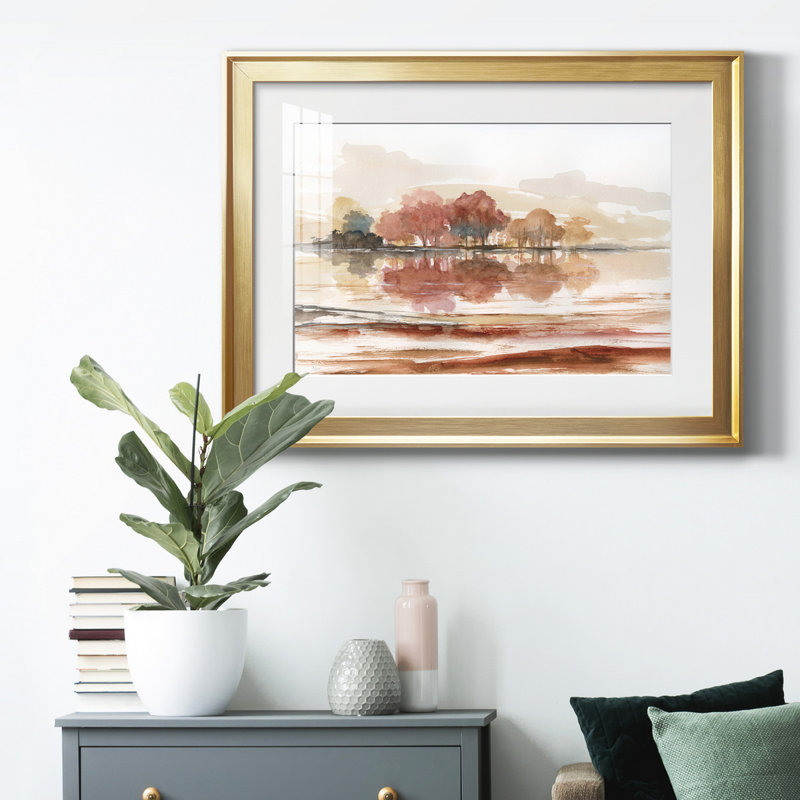 Earthy Dreams - Peinture encadrée, H 30,5 po x l 42,5 po x P 1,5 po, Or