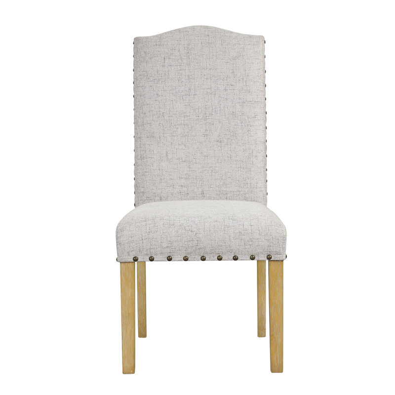 Araelynn Curved Top Parson Dining Chairs , Light Gray