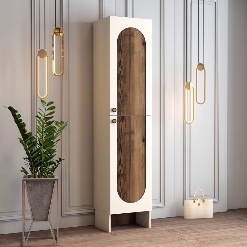Almendarez Hall Stand, Cream/Walnut