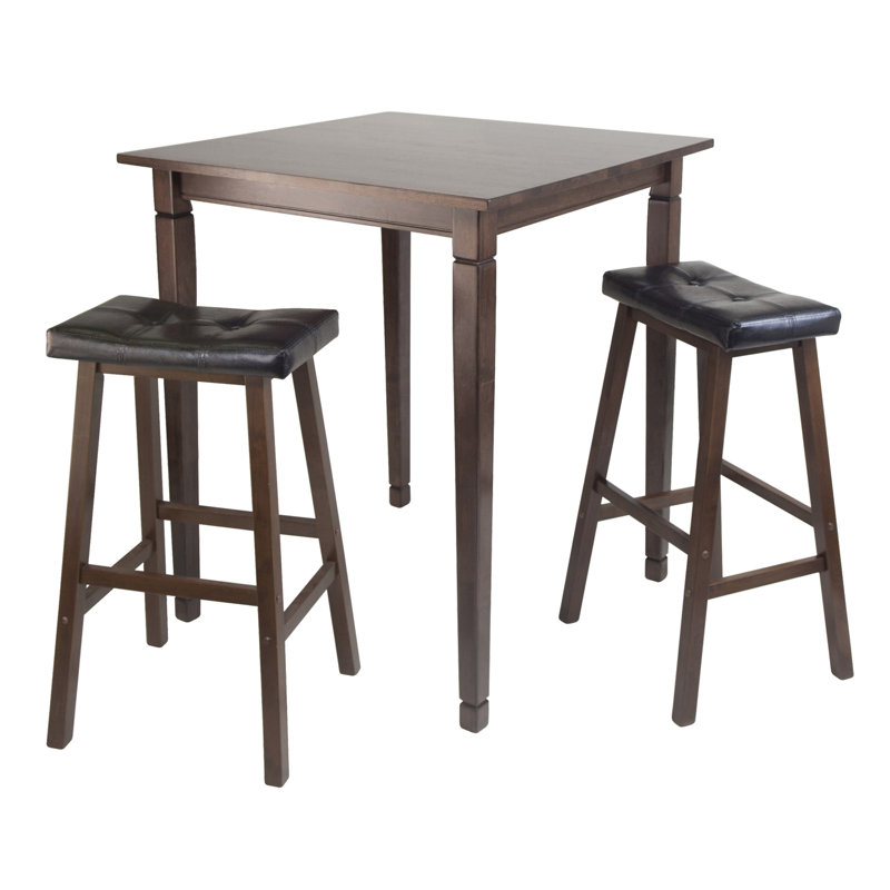 Sova Walnut Solid Wood Top Four Leg Dining Set