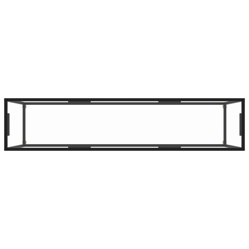Console en verre trempé, H 29,53 po x l 31,5 po x P 13,78 po, Transparent, Without Feet