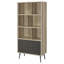 Minerva Distressed Pine 3-Shelf Bookcase With Drawers
