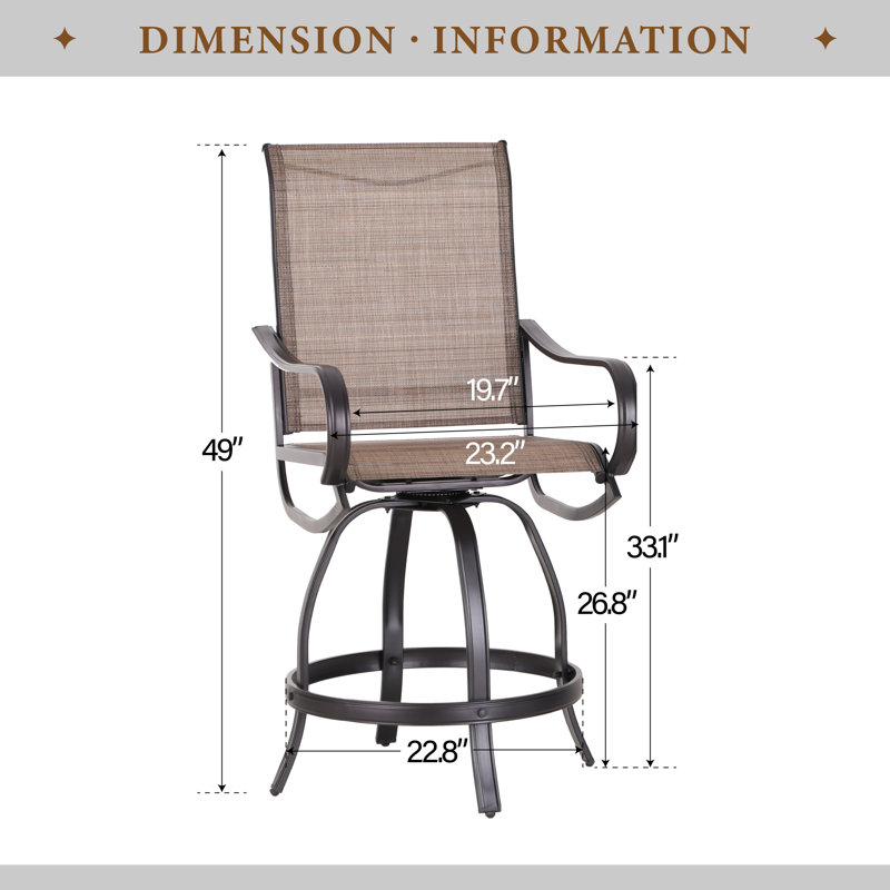 Alyne 27" Patio Bar Stools