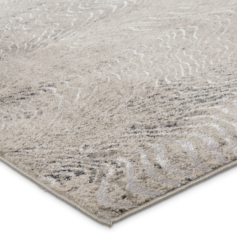 Tapis rayé fabriqué à la main Richview en gris / taupe, Tapis de couloir 2 pi 2 po x 8 pi