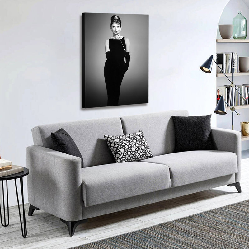 "Audrey Hepburn" sur toile, H 40 po x l 28 po