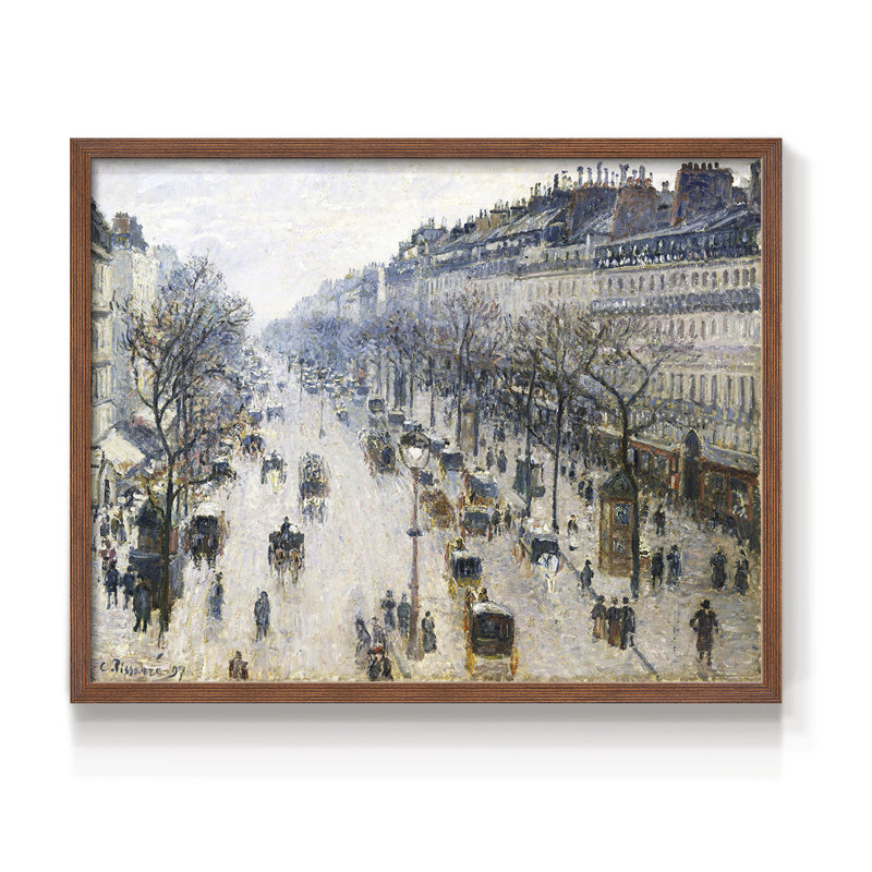Paysages rétro - CCXLIV - reproduction encadrée, H 8 po x l 10 po, Noyer