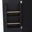 Grand îlot de cuisine avec 47 po de large et ports de charge, tablettes réglables en placage de bois d'hévéa noir, 56 po-748599521