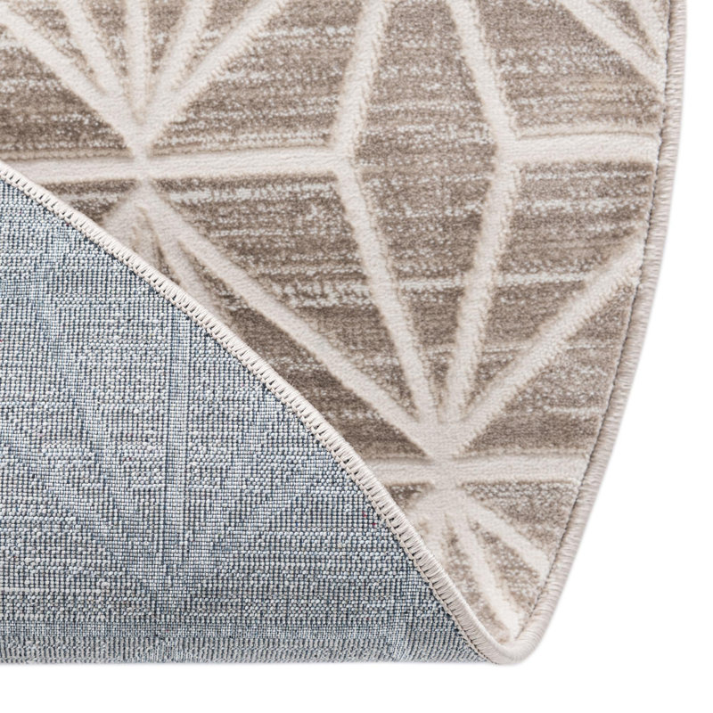 Delinah Geometric Indoor Rug, Round 5'3"