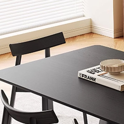 Ensemble de salle à manger rectangulaire en bois massif de style français rétro
