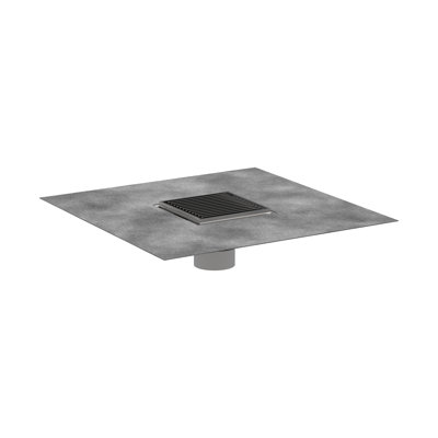Rain Brilliance Boardwalk 4"x 4" Tile-In Shower Drain