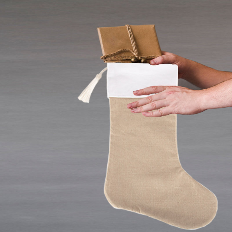 Chaussette de Noël avec pampille, Sable