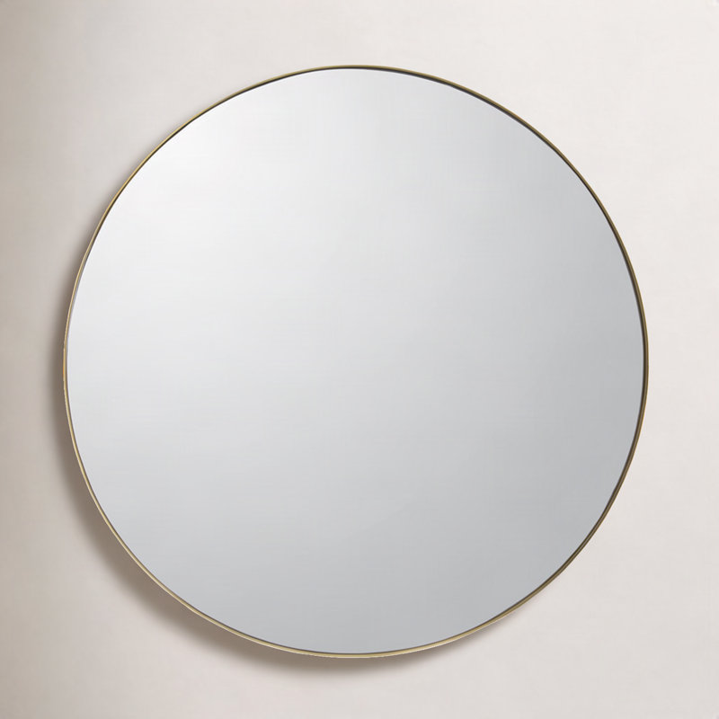Eaton Round Mirror, Gold, 30" x 30"