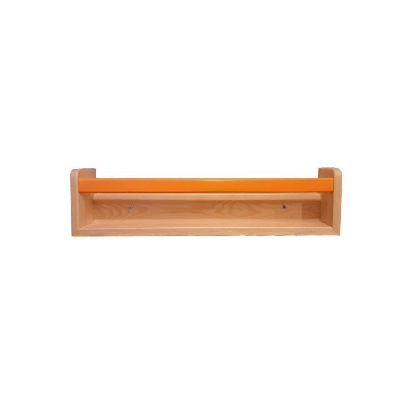 Baugus 14.5cm H x 56cm W Standard Bookcase, Orange