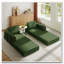 Canapé-lit convertible en velours côtelé avec coussin cylindrique Corduroy-1903176734