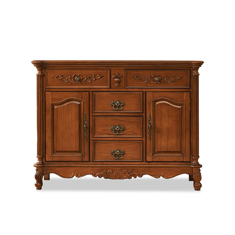 Buffet en cerisier massif, H 35,43 po x l 47,24 po x P 15,75 po