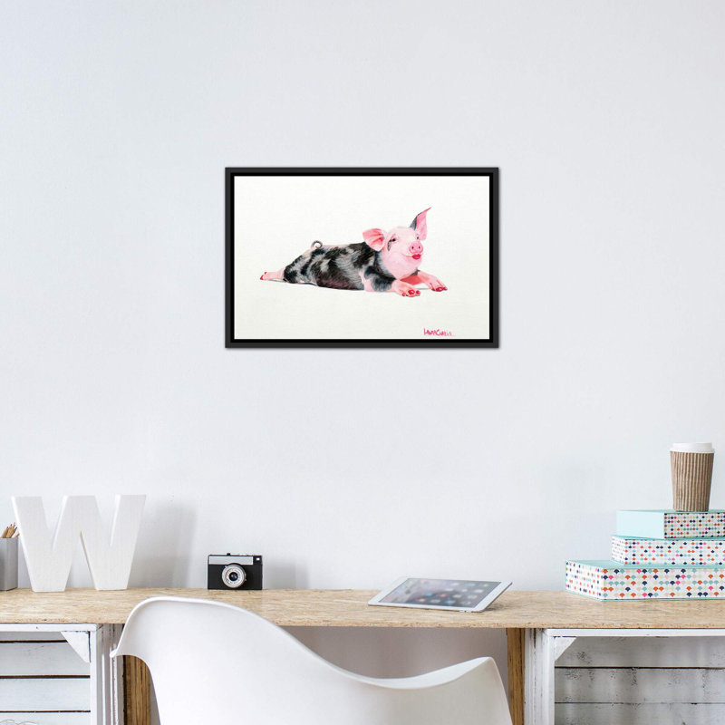" Ruby " by Laura Curtin, Distressed Black Frame, No Mat, 18" H x 26" W x 1.5" D