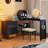 American Vintage Solid Wood Black Dresser