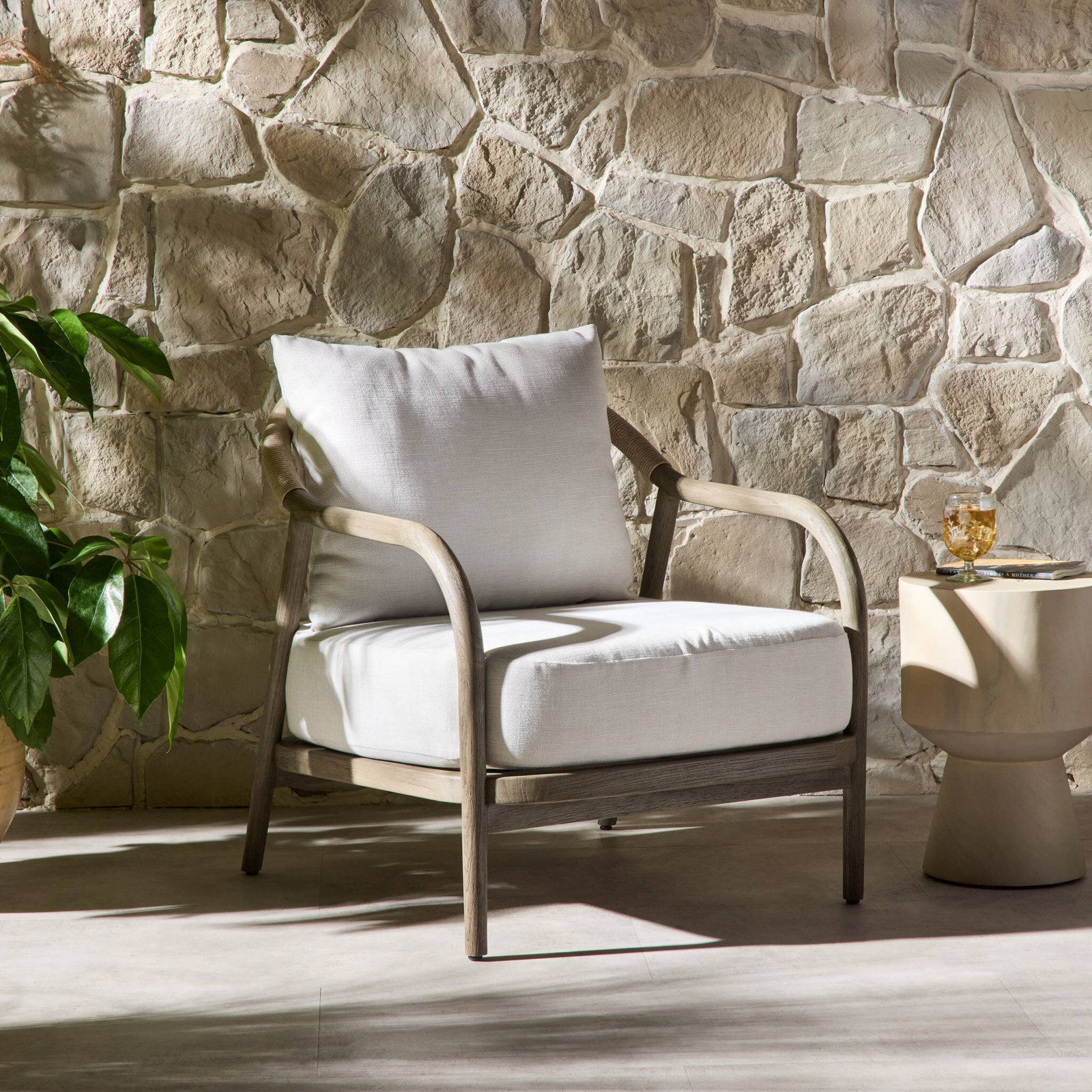 Darcy Teak Wood Patio Lounge Chair
